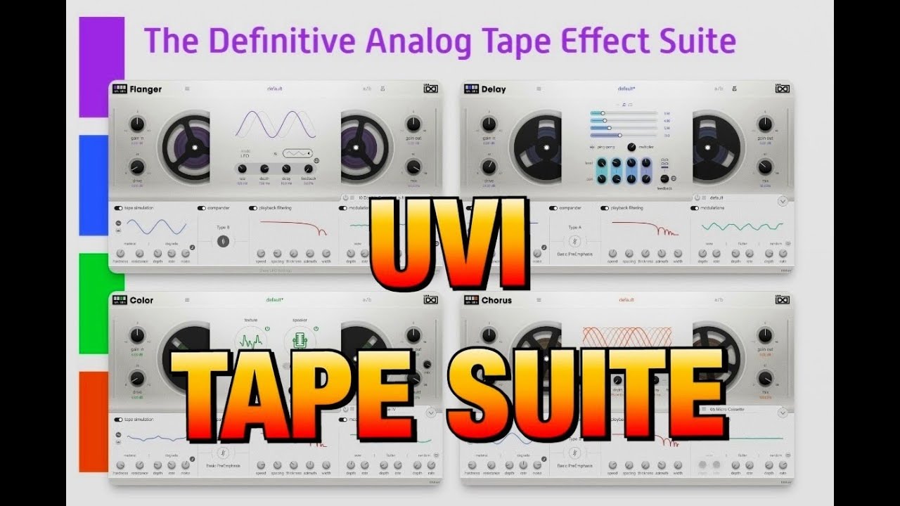 UVI Tape Suite - The Definitive Analog Tape Effect Suite - Walkthrough & Demo - YouTube