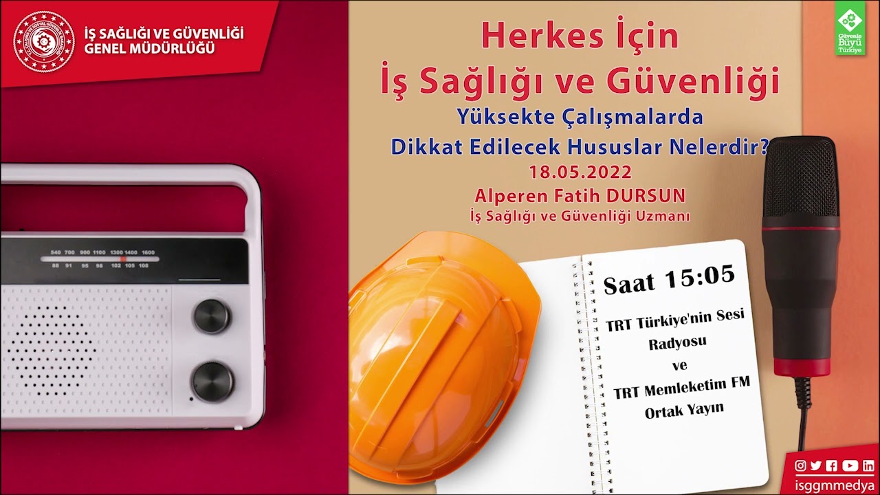 Yüksekte Çalışmada Dikkat Edilecek Hususlar Nelerdir?-Herkes İçin İSG-Alperen Fatih DURSUN- 18.05.22